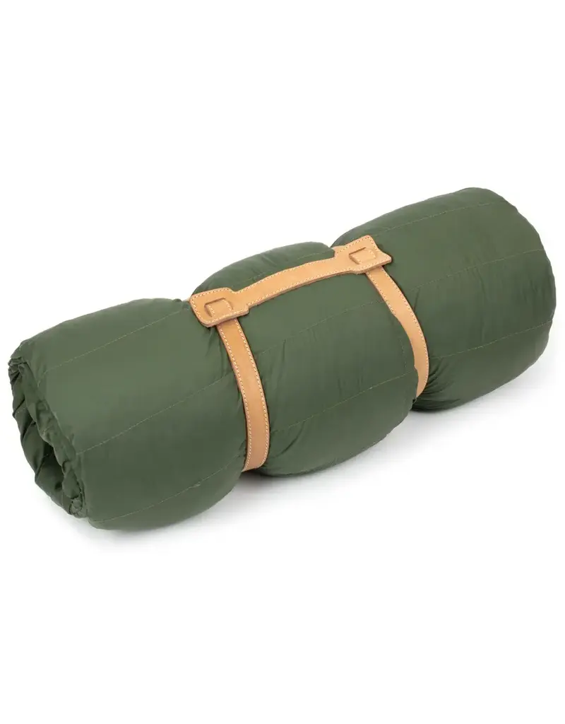 Swiss Link Leather Carrier for Blanket, Bedroll, or Sleeping Bag