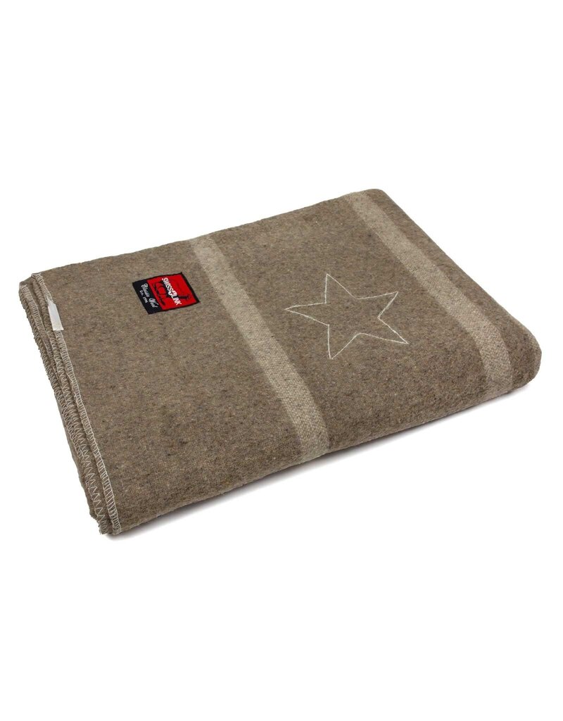 Swiss Link Italian Officer Classic Wool Blanket with Star Reproduction