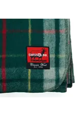 Swiss Link Emerald Green Classic Wool Blanket Plaid Collection