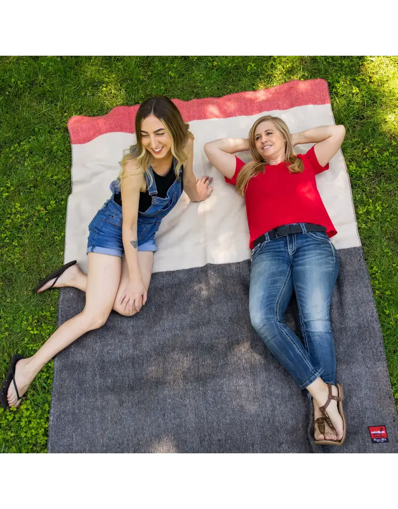 Swiss Link Couverture classique en laine Crimson Point