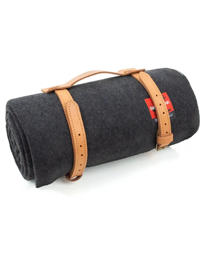 Swiss Link Charcoal Grey Classic Wool Blanket 80/20