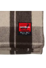 Swiss Link Cabin Brown Classic Wool Blanket Plaid Collection