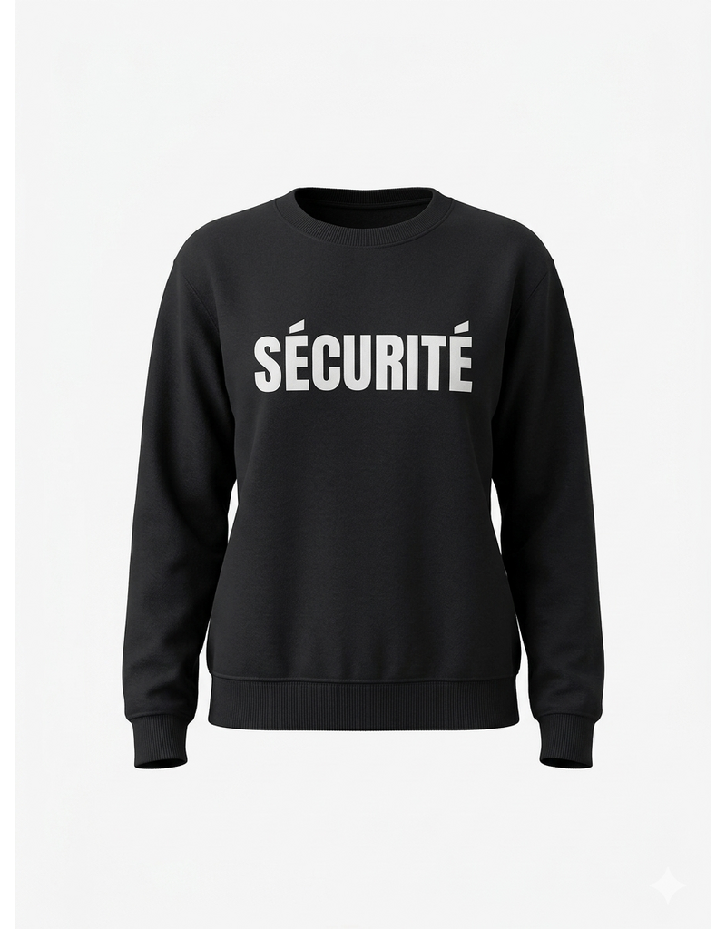 S+ Crewneck Sweatshirt Black Sécurité