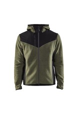 Blaklader Workwear Knitted Fleece Jacket Green and Black