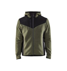 Blaklader Workwear Knitted Fleece Jacket Green and Black