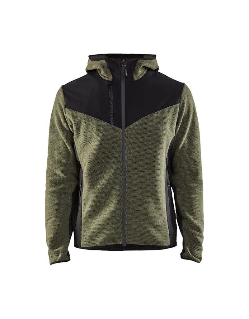 Blaklader Workwear Veste polaire tricotée verte et noire