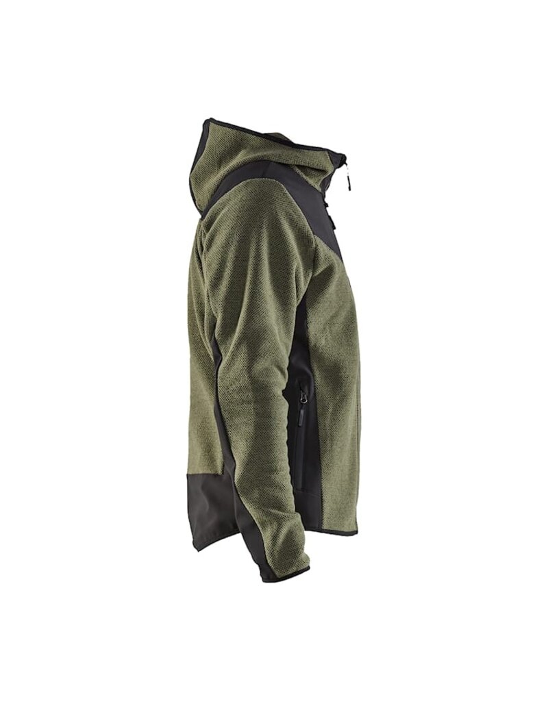 Blaklader Workwear Veste polaire tricotée verte et noire