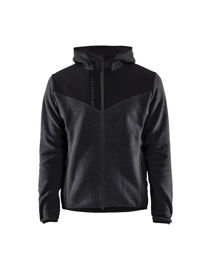 Blaklader Workwear Knitted Fleece Jacket Dark Grey and Black