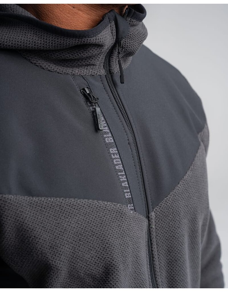 Blaklader Workwear Knitted Fleece Jacket Dark Grey and Black