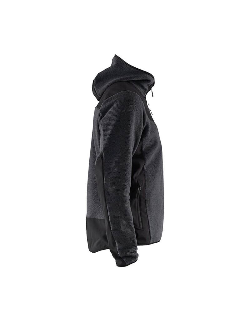 Blaklader Workwear Knitted Fleece Jacket Dark Grey and Black