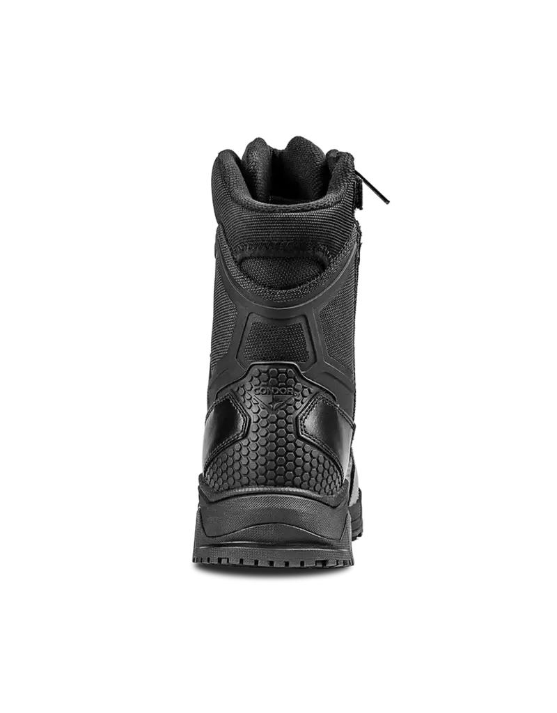Condor Outdoor  Bottes tactiques Brigade 8" à fermeture éclair noires