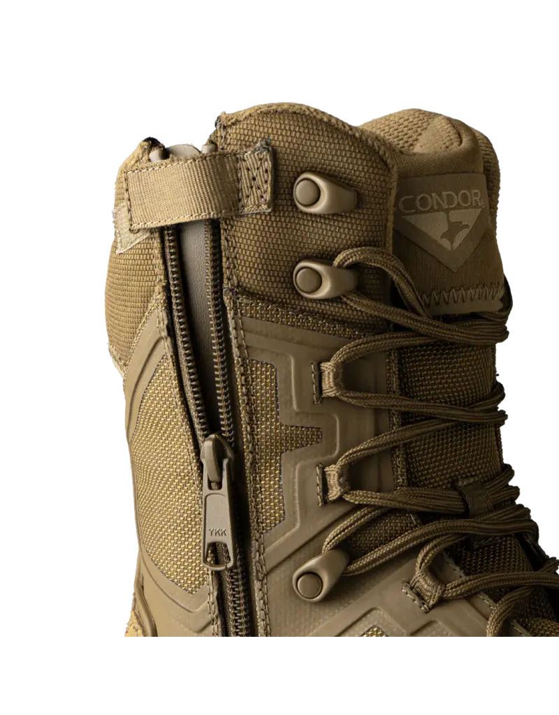 Condor Outdoor Brigade 8" Tactical Boots Zip Coyote