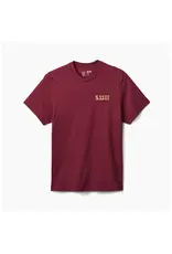 5.11 Tactical T-shirt bordeaux à manches courtes, taille réelle