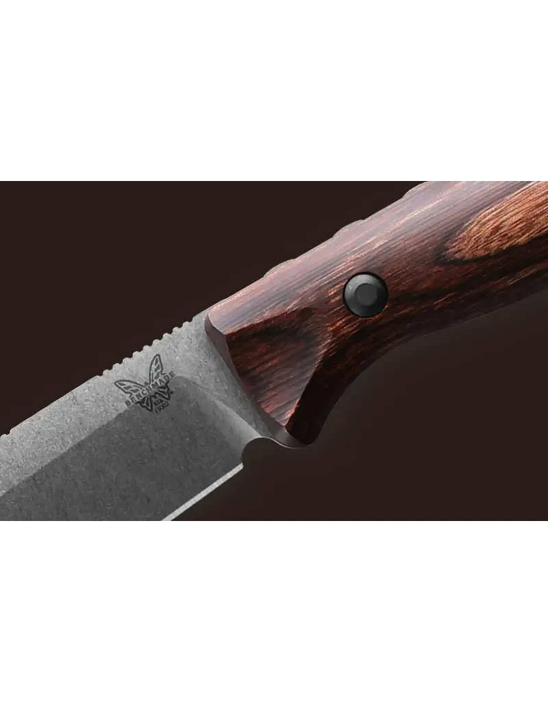 Benchmade Saddle Mountain Skinner Stabilized Wood Drop-point