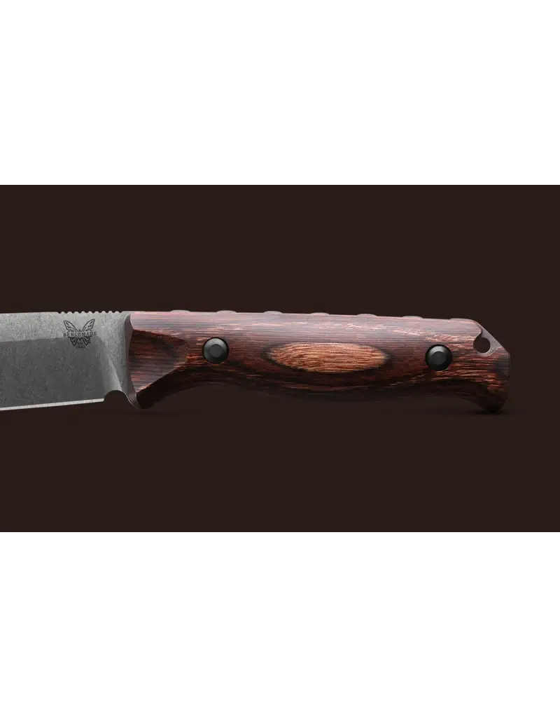 Benchmade Saddle Mountain Skinner Stabilized Wood Drop-point