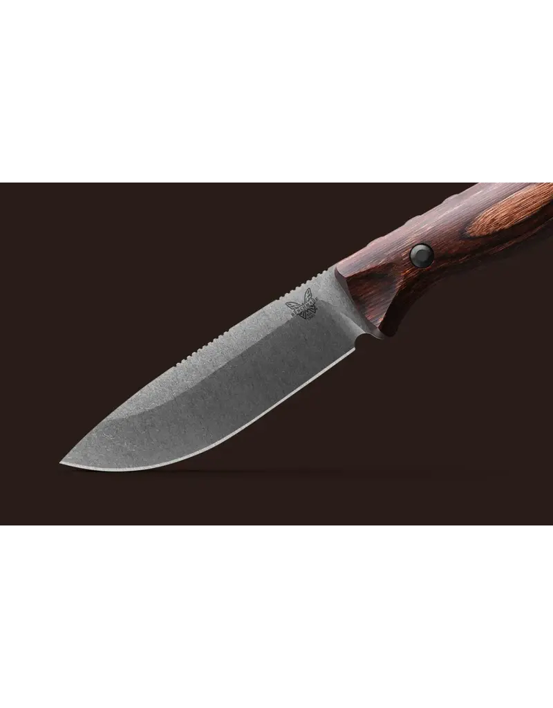 Benchmade Pointe de chute en bois stabilisé Saddle Mountain Skinner