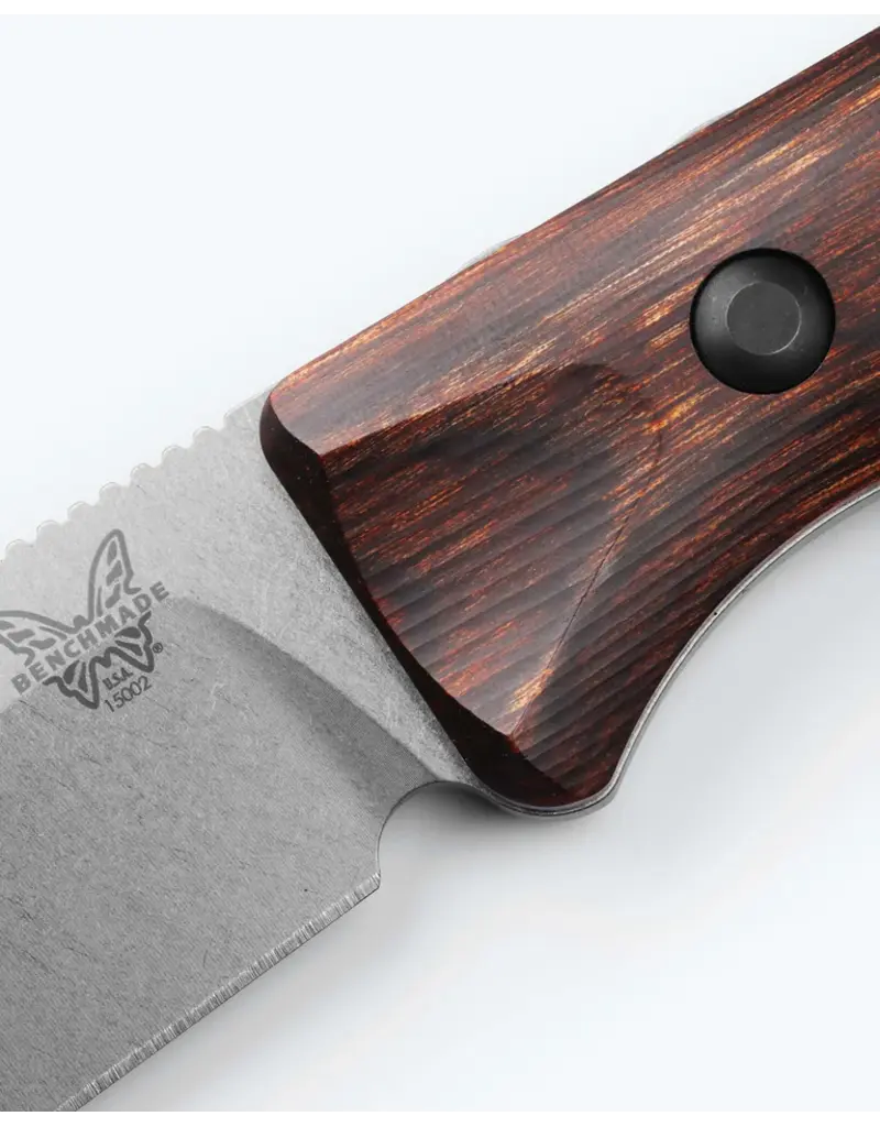 Benchmade Saddle Mountain Skinner Stabilized Wood Drop-point