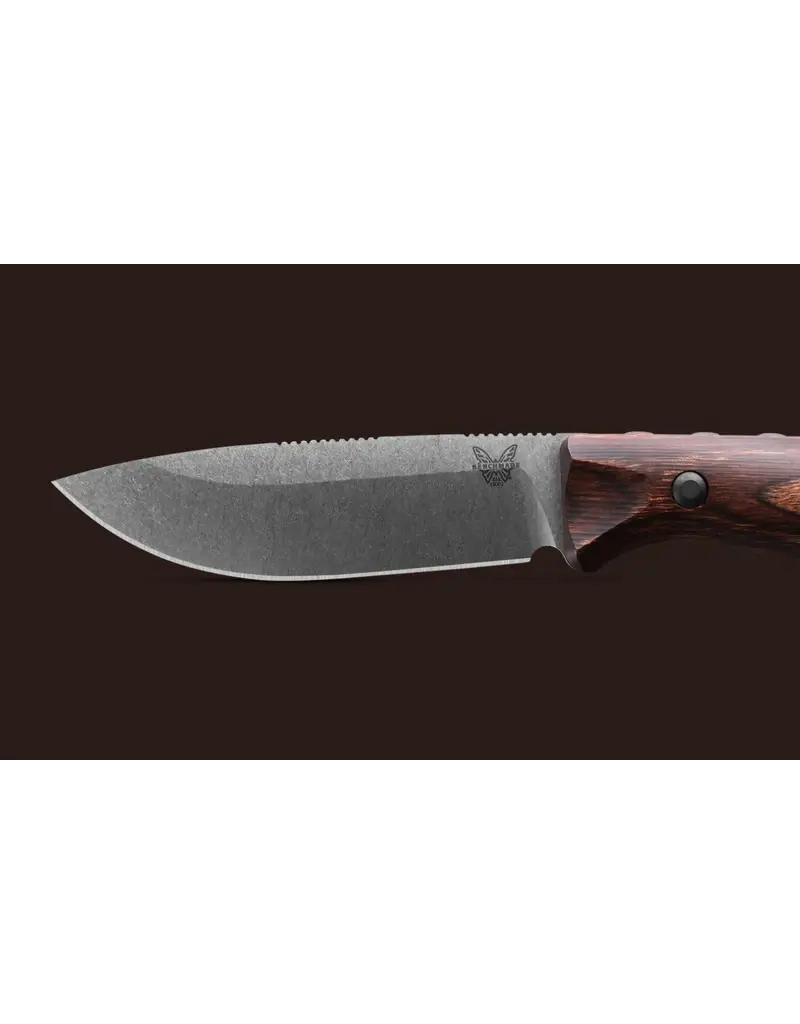 Benchmade Saddle Mountain Skinner Stabilized Wood Drop-point
