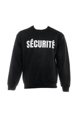 S+ Sweat-shirt noir à col rond pour la sécurité