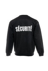 S+ Sweat-shirt noir à col rond pour la sécurité
