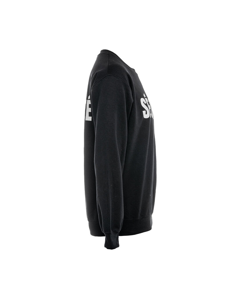 S+ Sweat-shirt noir à col rond pour la sécurité