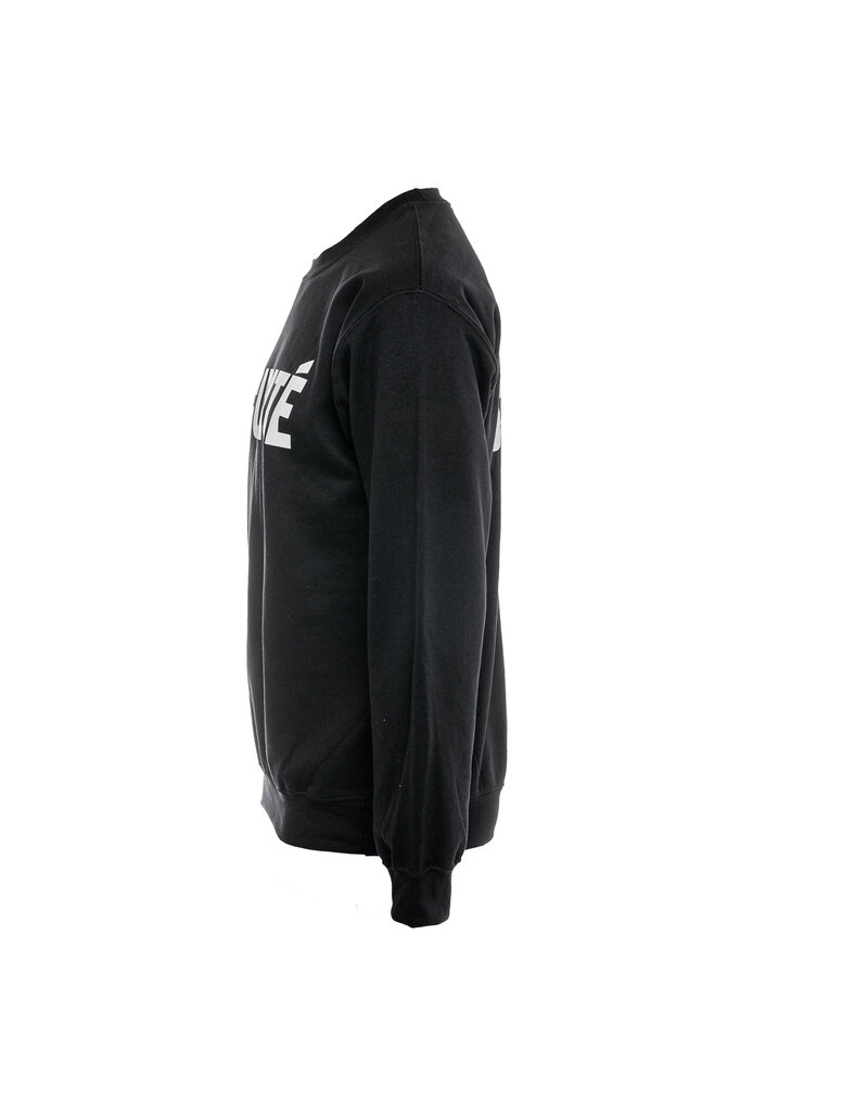 S+ Sweat-shirt noir à col rond pour la sécurité