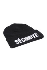 S+ Bonnet tricoté noir de sécurité