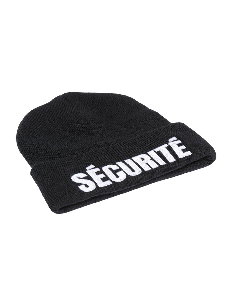 S+ Bonnet tricoté noir de sécurité