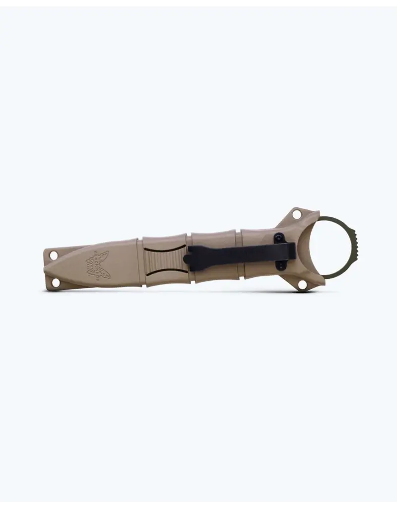 Benchmade MINI-POIGNARD SOCP, CERAKOTE OLIVE DRAB, ÉTUI TAN
