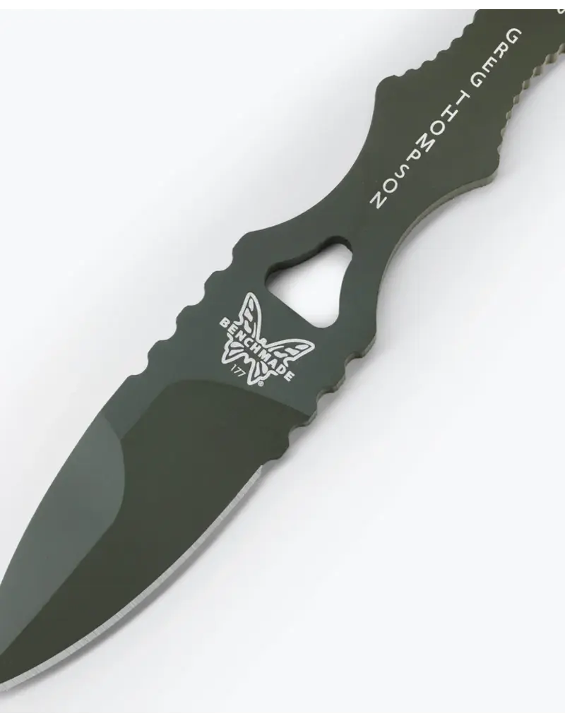Benchmade SOCP MINI-DAGGER OLIVE DRAB CERAKOTE, TAN SHEATH