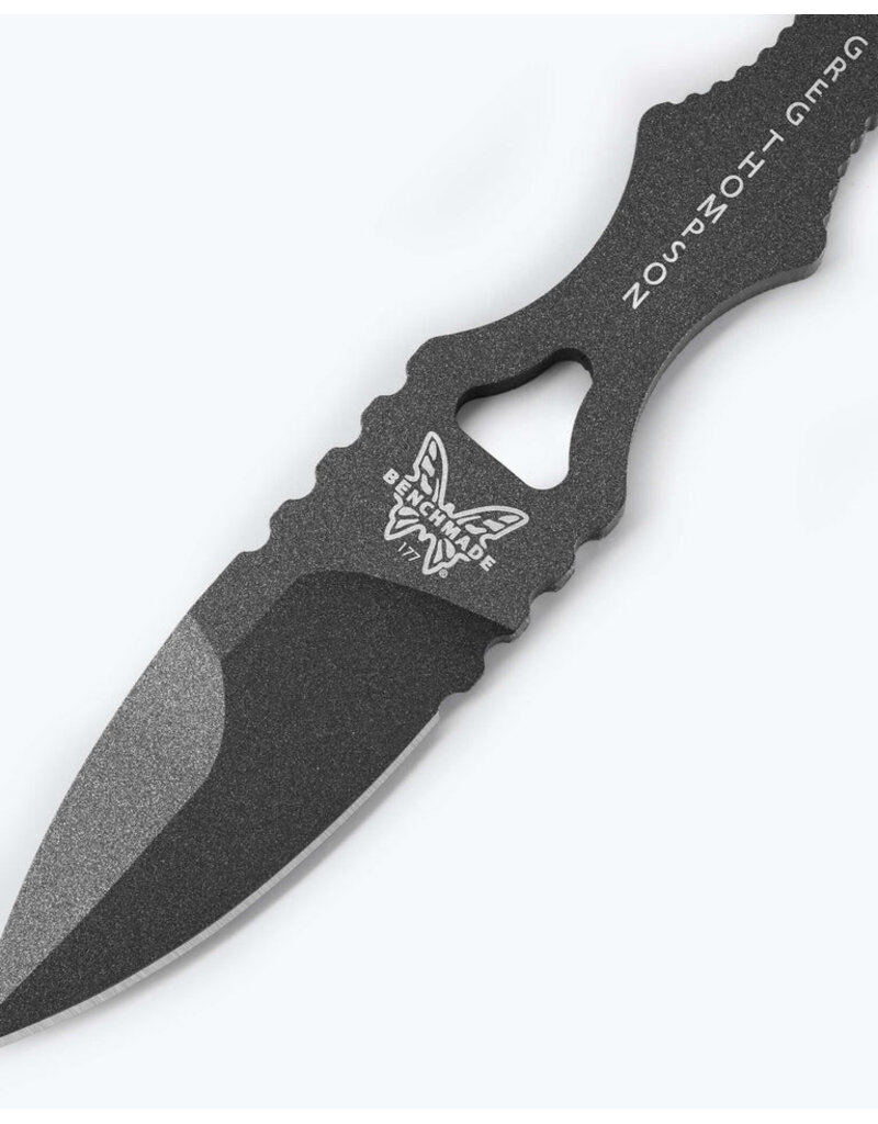 Benchmade MINI-POIGNARD SOCP EN TUNGSTÈNE CERAKOTE, ÉTUI NOIR