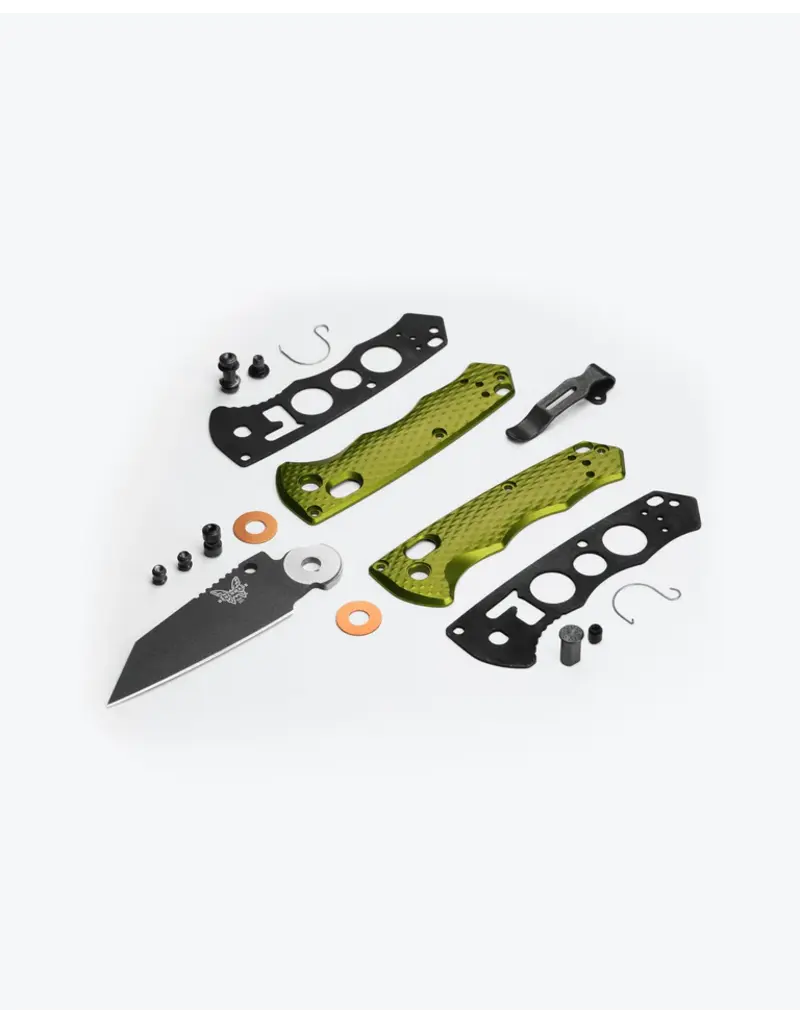 Benchmade Immunité totale en aluminium vert forêt Wharncliffe