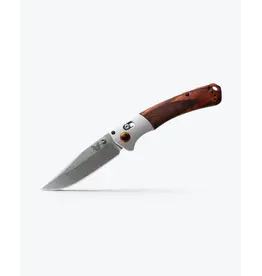 Benchmade Crooked River Gray Aluminum and Wood Clip-point