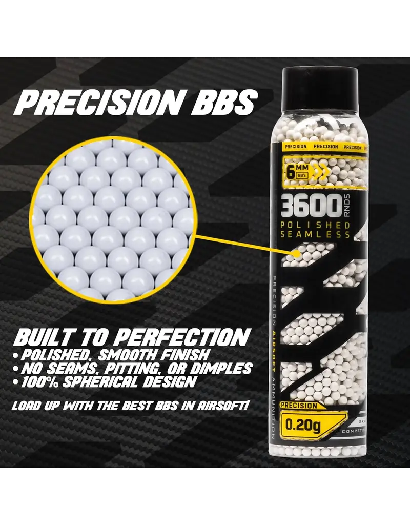 HK Army  Billes d'acier Hostile Precision .20G, boîte de 3600, blanches