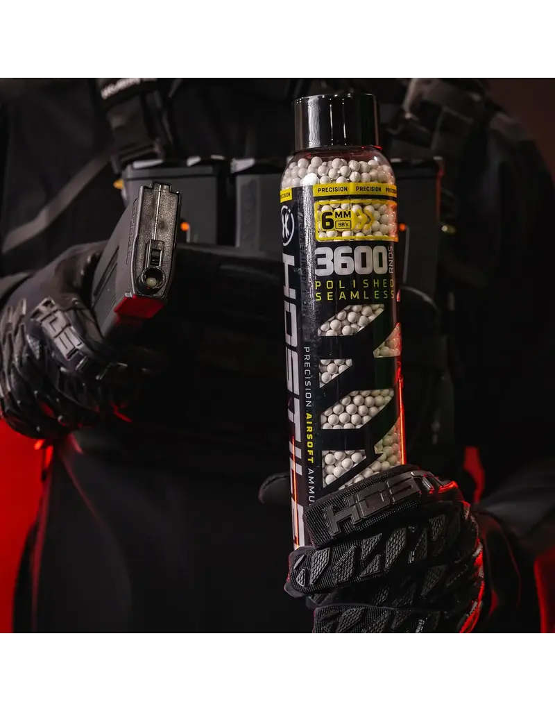 HK Army  Billes d'acier Hostile Precision .20G, boîte de 3600, blanches