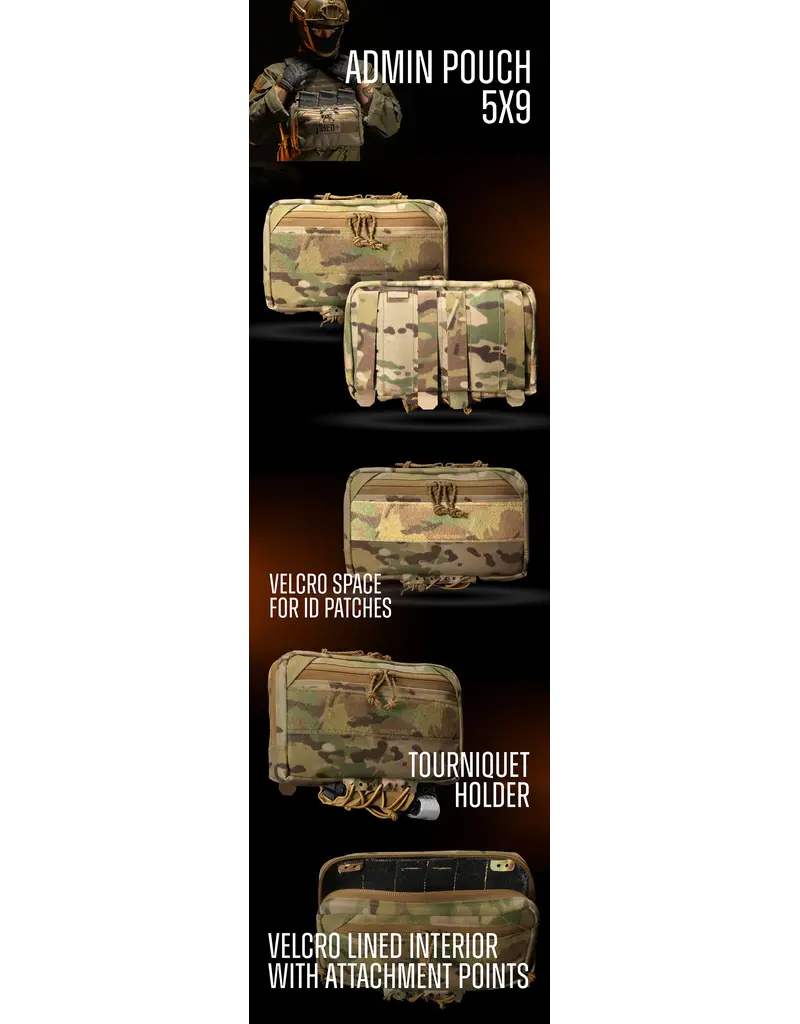 Carcajou Tactical Pochette administrative 5x9 Multicam