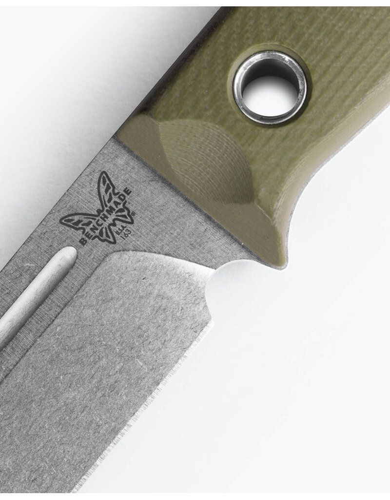 Benchmade  Bushcrafter OD Vert G10 Pointe Tombante