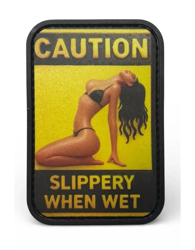 Custom Patch Canada Caution Slippery When Wet V2 Printed UV Patch