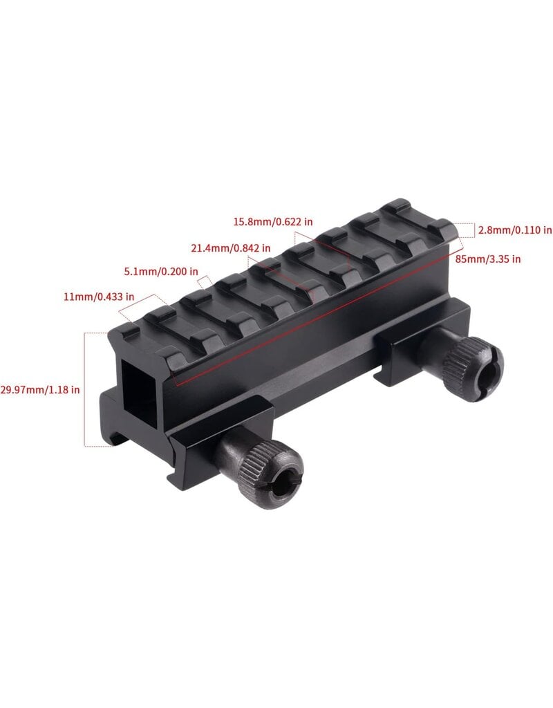 Metal Point Height  Rail  Mount (8 slot)