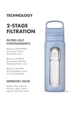 LifeStraw GO Hand-blown Glass Water Filter Bottle; 20oz/590ml