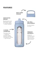 LifeStraw GO Hand-blown Glass Water Filter Bottle; 20oz/590ml