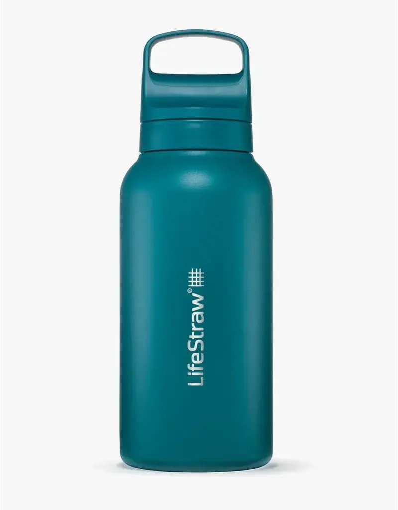 LifeStraw GO Stainless Steel Water Filter Bottle 34oz / 1L