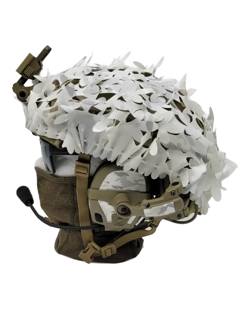 NUTSOF Filet de camouflage pour casque « Southerner Trifoliate Leaf » – Multicam Alpine
