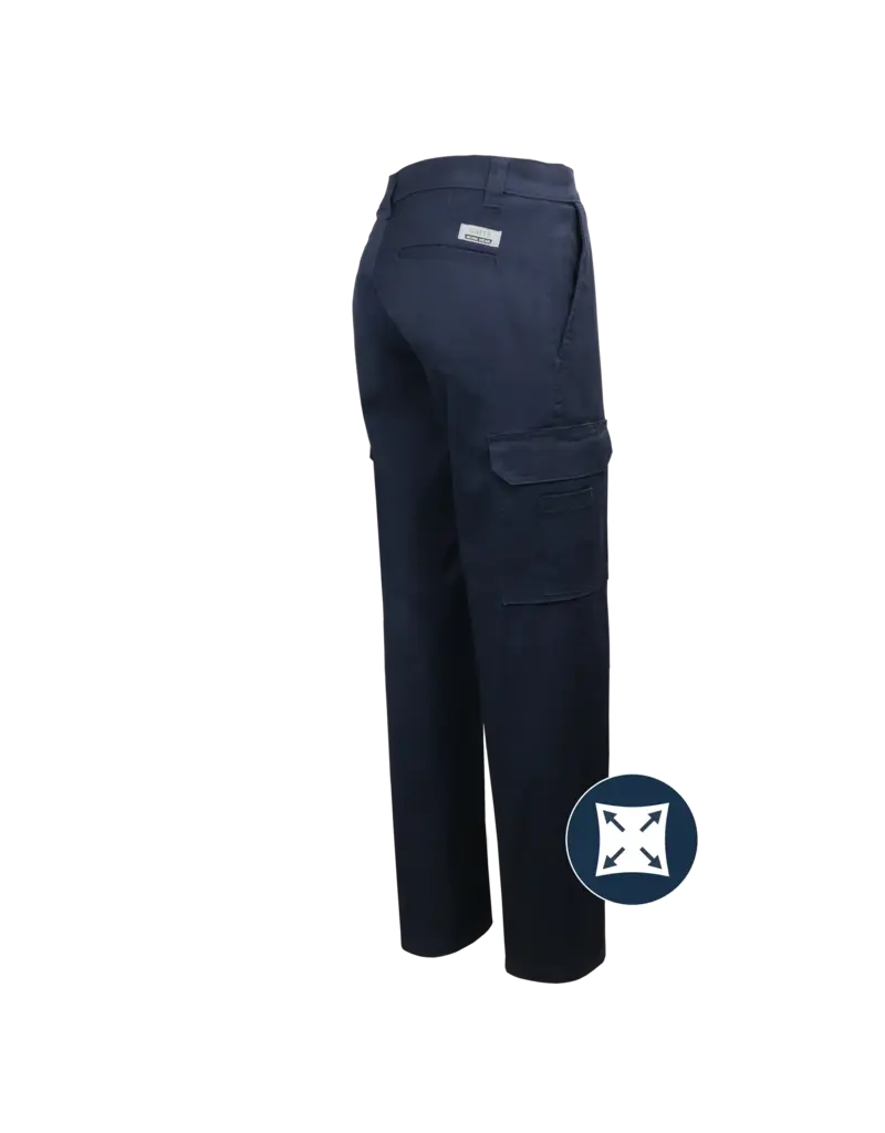 Gatts Work Wear Pantalon de travail cargo extensible bleu marine
