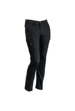 Gatts Work Wear Pantalon cargo de travail extensible pour femme Noir