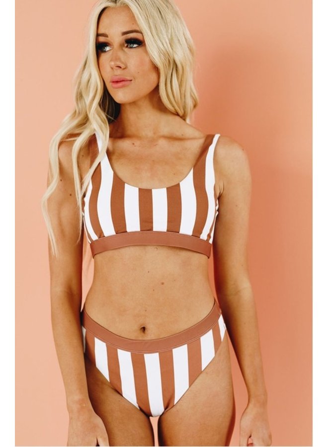striped bathing suit top