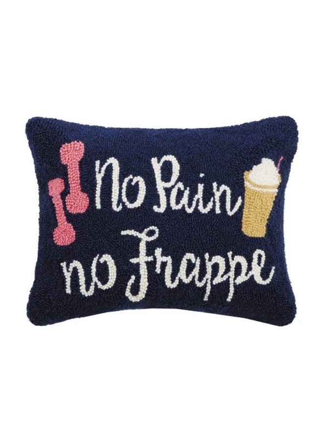 No Pain No Frappe Hook Pillow