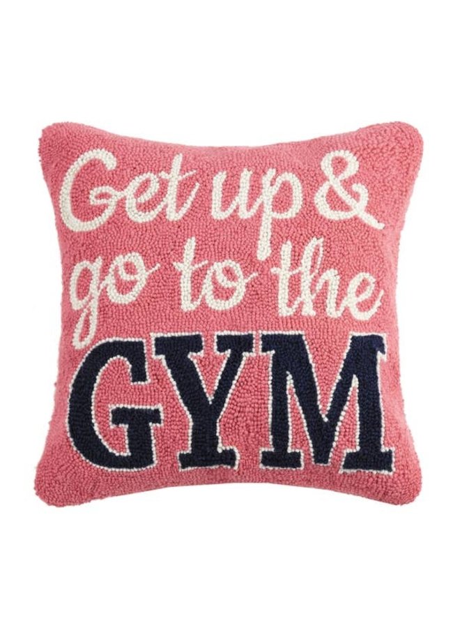 Get Up Go To The Gym Hook Pillow Wildflower Threads