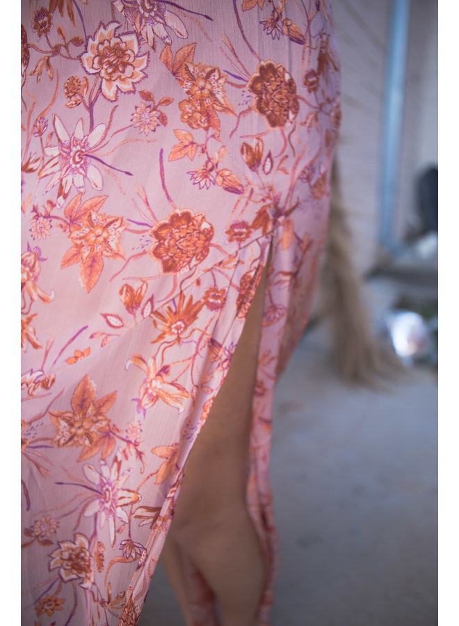 Floral Tie Back Midi Slip Dress