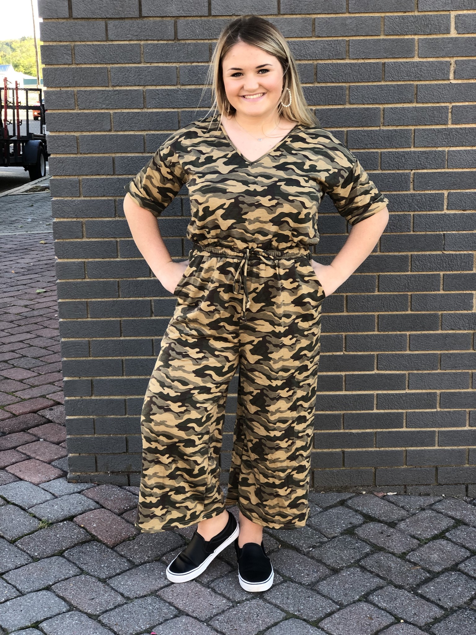 red camo jumpsuit